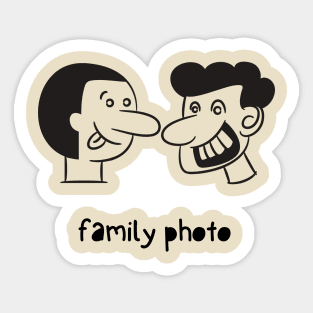 Family Cartoon Sticker